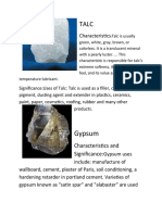 Gypsum: Characteristics