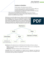 Introduction To Statistics: Mechanics