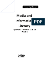 Media and Information Literacy: Quarter 2 - Module 11 & 12 Week 6