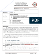 CHEM111E (Chemistry For Engineers) : UNIT 1 - Fundamentals of Chemistry Module 1 - 1