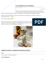 Halloween Pattern - Crochet Mummy Free Pattern