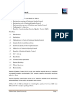 Unit-1 Statistical Quality Control: Learning Objectives