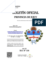 Boletín Oficial: Provincia de Jujuy