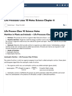 Chapter 6 - Life Processes Note