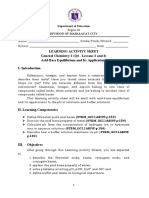 Learning Activity Sheet General Chemistry 2 (Q4 - Lessons 3 and 4) Acid-Base Equilibrium and Its Applications