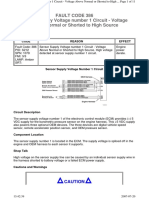 Fault Code 386 Sensor Supply Voltage Number 1 Circuit - Voltage Above Normal or Shorted To High Source