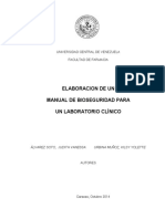 Elaboracion de Un Manual de Bioseguridad para Un Laboratorio Clínico