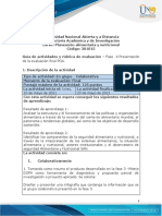 Guia de Actividades y Rubrica de Evaluación - Fase 4 - Presentación de La Evaluación Final POA