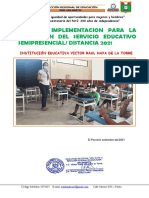 Plan de Implementacion para Clases Semipresenciales o Presenciales