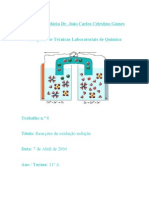 Reacções de Oxidação Redução