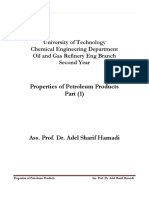 Properties of Petroleum Products