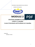 CHAPTER 2 Discipline of Counseling LESSON 1 Counseling Lesson 2 Professionals and Practitioners in Counseling