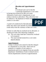 Allocation and Apportionment