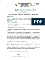 INSTRUCCIONES - SEMANA 14 - Acción Teatral Del Proyecto de Vida