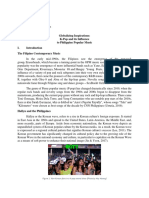 Globalizing Inspirations: K-Pop and Its Influence To Philippine Popular Music I. The Filipino Contemporary Music