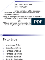 The Investment Process/ The Portfolio Mgt. Process