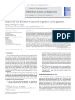 Study On The Wax Deposition of Waxy Crude in Pipelines and Its Application