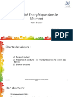 Efficacité Energétique Dans Le Bâtiment - Présentation