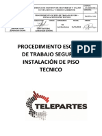 Procedimiento Escrito de Trabajo Seguro - Instalación de Piso Tecnico