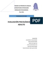 Evaluación Psicológica en El Adulto