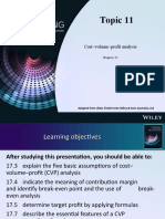 Topic 11 - Cost Volume Profit Analysis - Lecture