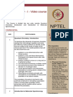 Nptel: NOC:Chemistry - I - Video Course