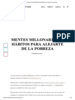 7 Hábitos de Las MENTES MILLONARIAS para Alejarse de La Pobreza