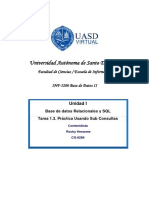 Tarea 1.3. Práctica Usando Sub Consultas