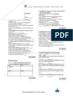 Upper Intermediate Progress Test Units 1 Intermediate Progress Test Units 12a