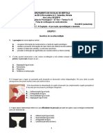 Tema 2 EU - 2.1. A Cognição A Perceção, Aprendizagem e Memória GRUPO I. Questões de Escolha Múltipla