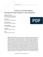 A Multivariate Analysis of Suicide Ideation Among University Students in The Philippines