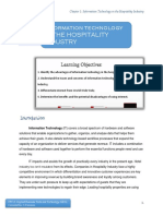 Chapter 1: Information Technology in The Hospitality Industry