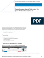 How To Configure and Enable Quota On Shared Folder Using File Server Resource Manager in Windows Server 2012 R2