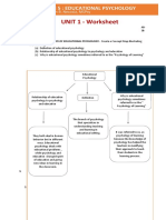 UNIT 1 - Worksheet: Ss Psych 5: Educational Psychology