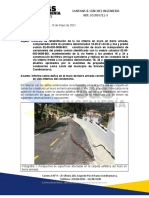 Informe Sobre Problema de La Via Condominio Loma Linda 14 5 2021