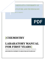 Chemistry Labaratory Manual For First Years: Jomo Kenyatta University of Agriculture and Technology