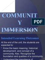 Communit Y Immersion: Prepared By: April Joy F. Bolodo, LPT