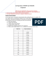 Mechanical Operations (CH31007 and CH21205) Assignment: Instructions