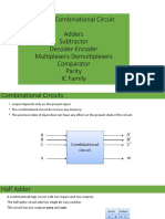 Unit-3 Combinational Circuit Adders Subtractor Decoder-Encoder Multiplexers-Demultiplexers Comparator Parity IC Family