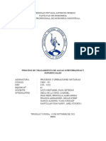 Proceso de Tratamiento de Aguas Subterraneas y Superficiales