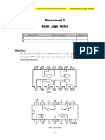 Experiment 1 Basic Logic Gates: Objectives