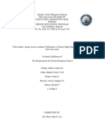 STEM C Group 6 Video Games Impact On The Academic Performance of Senior High School Students of Bulacan State University