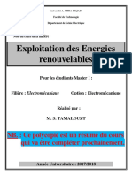 Cours - Exploitation Des Energies Renouvelable 17 - 18