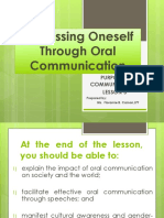 Expressing Oneself Through Oral Communication