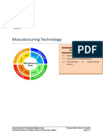 Manufacturing Technology: Course Contents