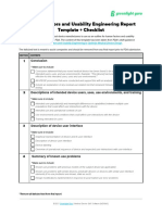 Human Factors and Usability Engineering Report Template + Checklist