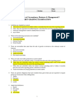 First Grading Examination - Key Answers