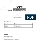 CSE3999 Technical Answers To Real World Problems Digital Assignment - 7