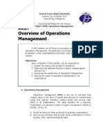 MNGT 3108 - M2-Overview of Operations Management