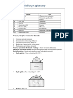 Extractive Metallurgy: Glossary: Metals and Its Ore